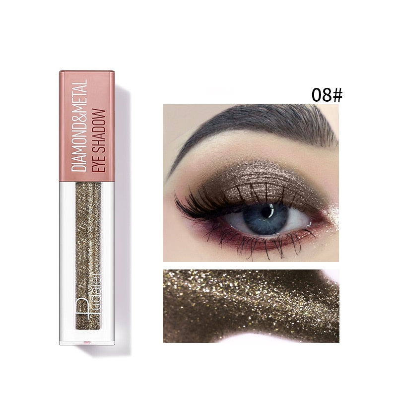 Black Glitter Eyeshadow Shimmer Eye Pigment Nude Makeup Waterproof Festival Eyes Metallic Smokey Eye Shadow Liquid Cosmetics